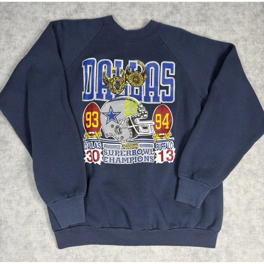 Vintage 1994 Dallas Cowboys Super Bowl XXVIII Sweatshirt XL USA FOTL NFL